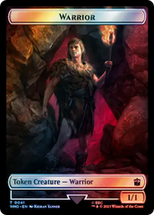 Warrior // Dinosaur Double-Sided Token (Surge Foil) [Doctor Who Tokens] MTG Single Magic: The Gathering | Red Claw Gaming