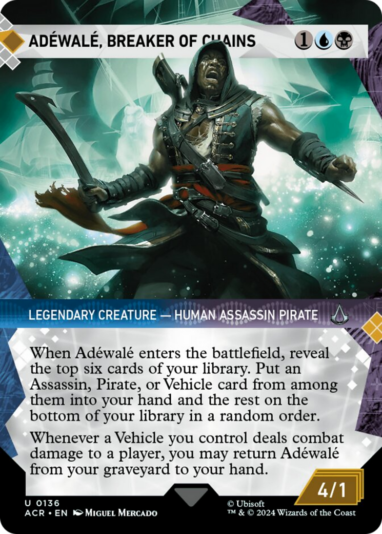 Adewale, Breaker of Chains (Showcase) [Assassin's Creed] MTG Single Magic: The Gathering    | Red Claw Gaming