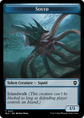 Elephant // Squid Double-Sided Token [Bloomburrow Commander Tokens] MTG Single Magic: The Gathering    | Red Claw Gaming