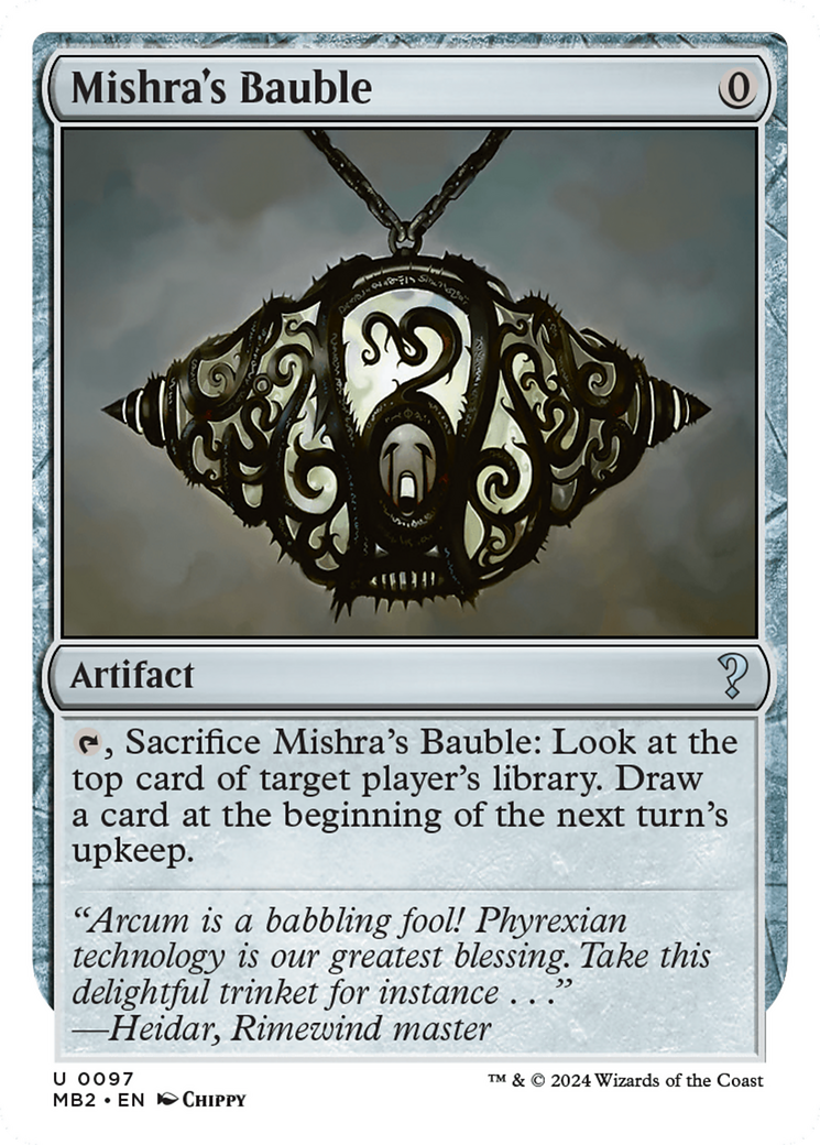 Mishra's Bauble (White Border) [Mystery Booster 2] MTG Single Magic: The Gathering    | Red Claw Gaming