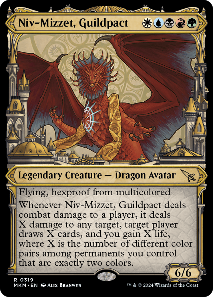 Niv-Mizzet, Guildpact (Showcase) (319) [Murders at Karlov Manor] MTG Single Magic: The Gathering    | Red Claw Gaming