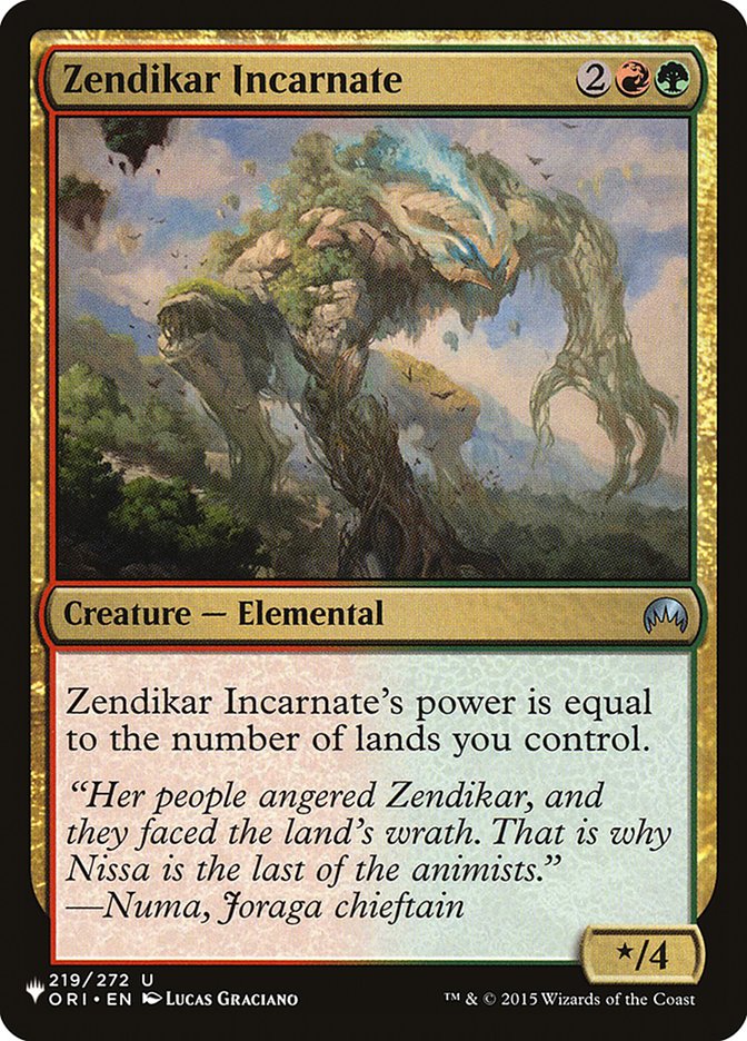 Zendikar Incarnate [The List] MTG Single Magic: The Gathering | Red Claw Gaming