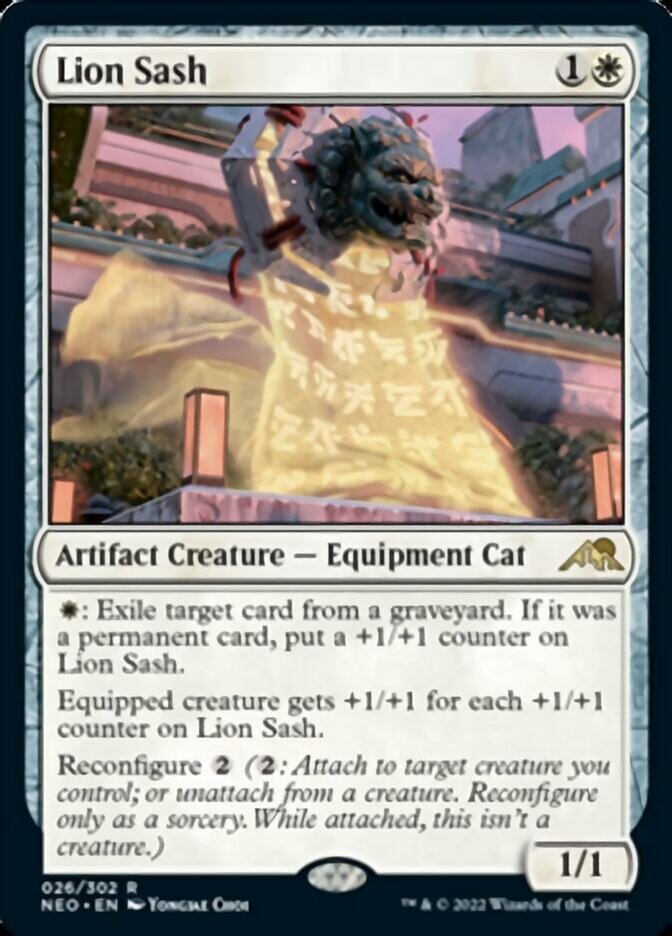 Lion Sash [Kamigawa: Neon Dynasty] MTG Single Magic: The Gathering    | Red Claw Gaming