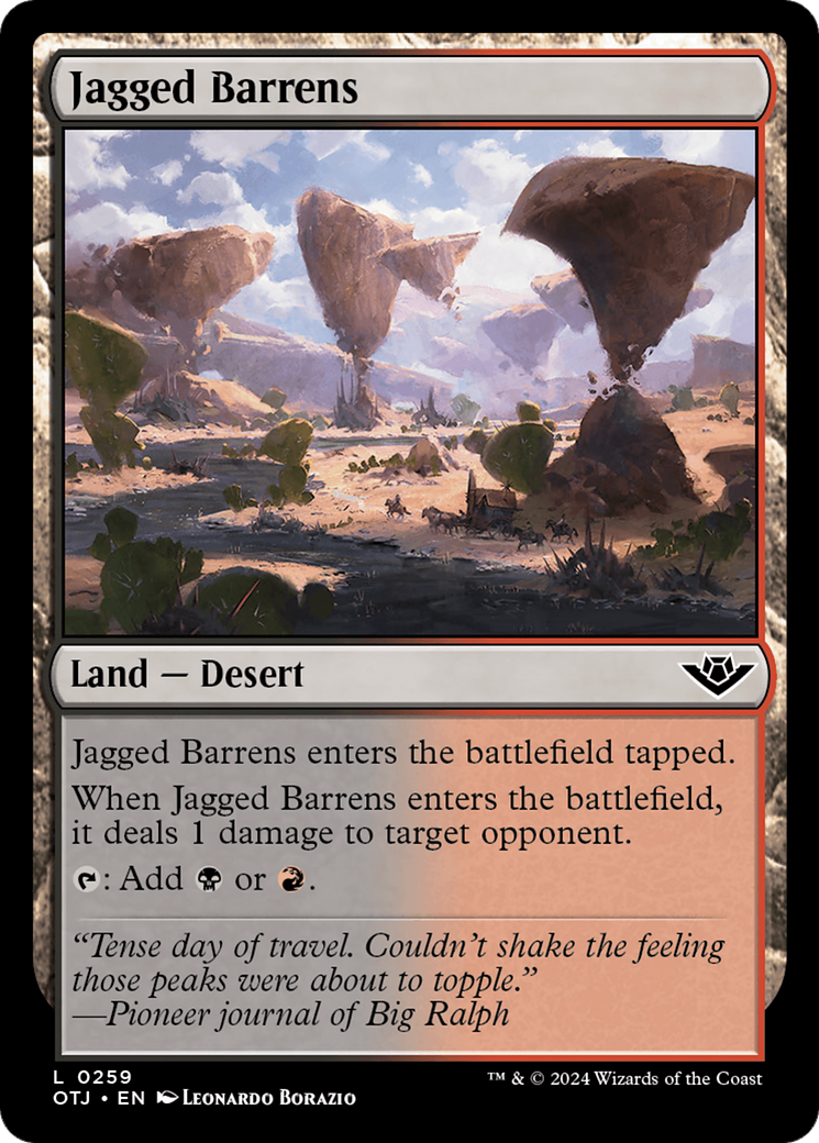 Jagged Barrens [Outlaws of Thunder Junction] MTG Single Magic: The Gathering    | Red Claw Gaming