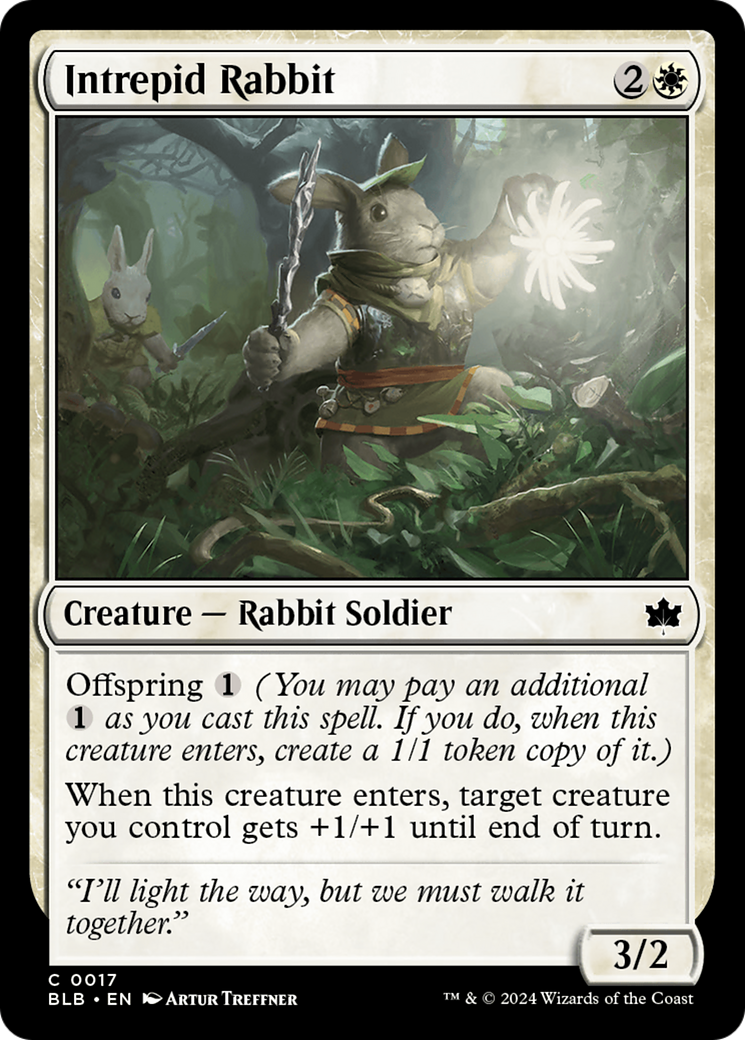 Intrepid Rabbit [Bloomburrow] MTG Single Magic: The Gathering    | Red Claw Gaming