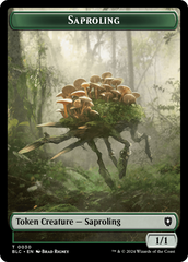 Saproling // Treasure Double-Sided Token [Bloomburrow Commander Tokens] MTG Single Magic: The Gathering    | Red Claw Gaming