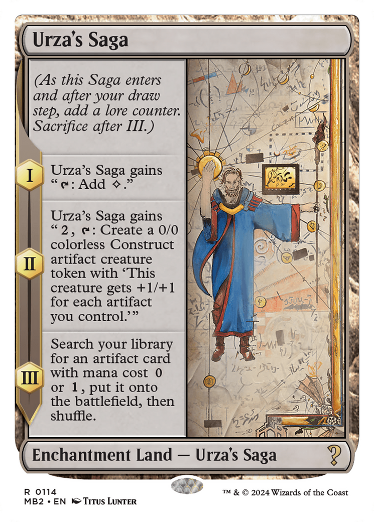 Urza's Saga (White Border) [Mystery Booster 2] MTG Single Magic: The Gathering    | Red Claw Gaming