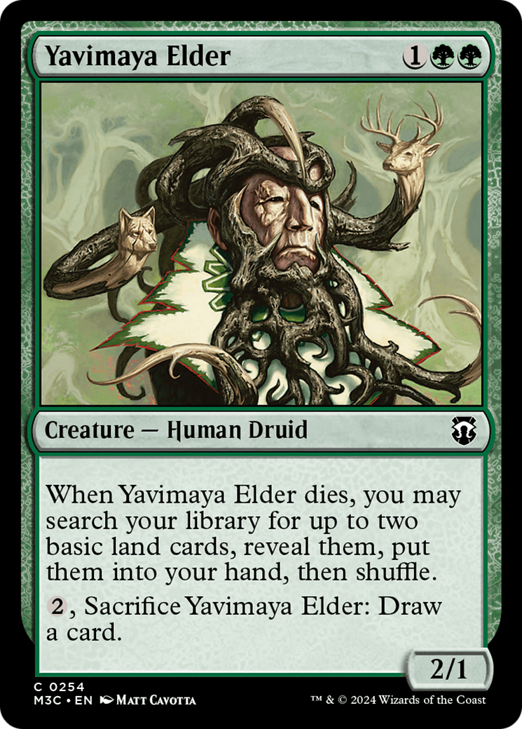 Yavimaya Elder (Ripple Foil) [Modern Horizons 3 Commander] MTG Single Magic: The Gathering    | Red Claw Gaming