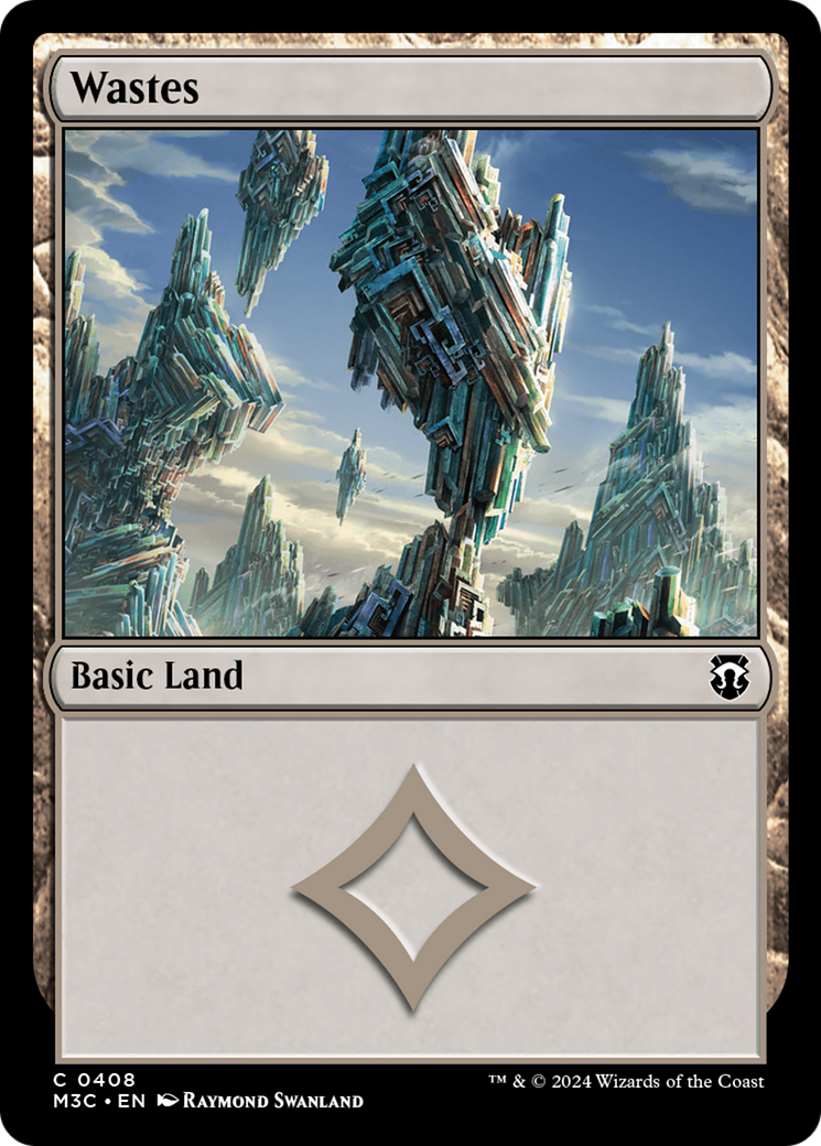 Wastes (Ripple Foil) [Modern Horizons 3 Commander] MTG Single Magic: The Gathering    | Red Claw Gaming