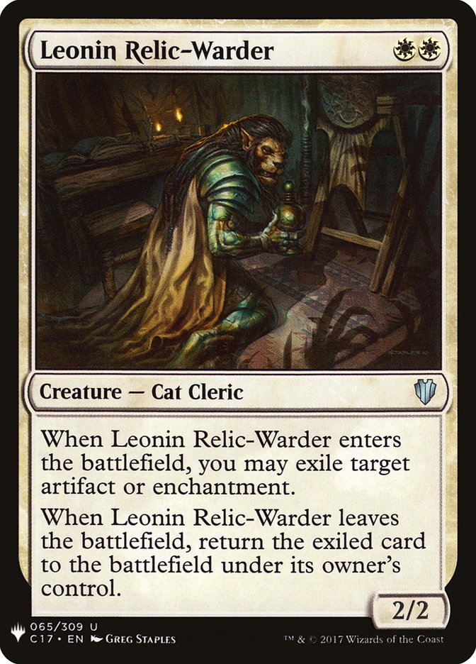 Leonin Relic-Warder [Mystery Booster] MTG Single Magic: The Gathering | Red Claw Gaming