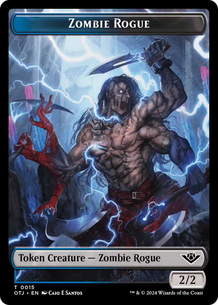 Zombie Rogue Token [Outlaws of Thunder Junction Tokens] MTG Single Magic: The Gathering    | Red Claw Gaming