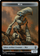 Construct // Myr Double-Sided Token [Modern Horizons 3 Commander Tokens] MTG Single Magic: The Gathering    | Red Claw Gaming