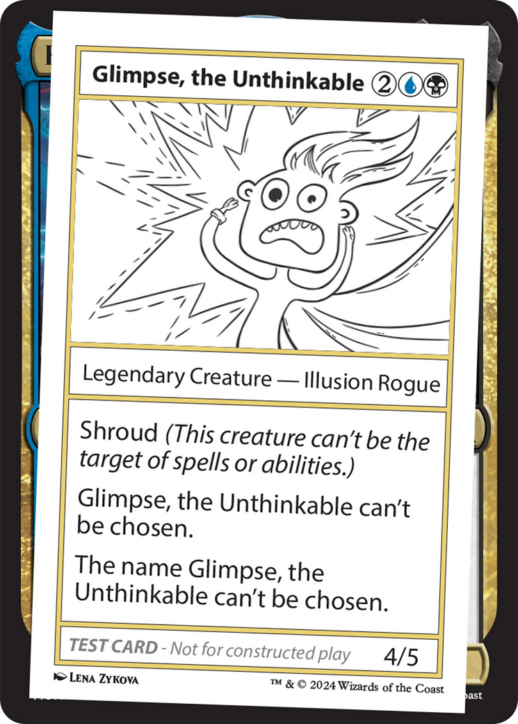 Glimpse, the Unthinkable [Mystery Booster 2 Playtest Cards] MTG Single Magic: The Gathering    | Red Claw Gaming