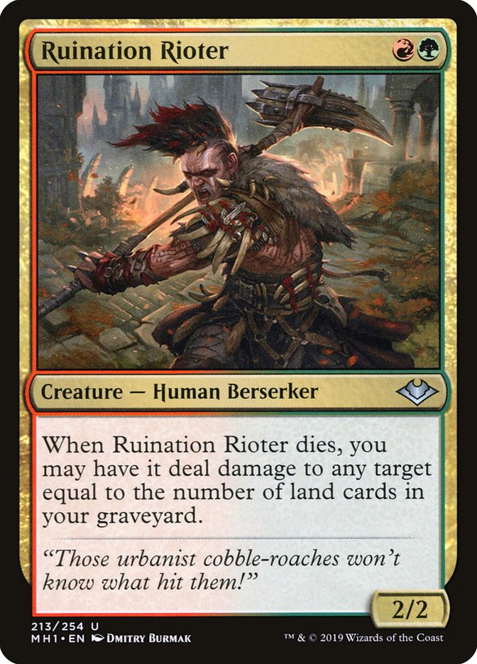 Ruination Rioter [Modern Horizons] MTG Single Magic: The Gathering    | Red Claw Gaming