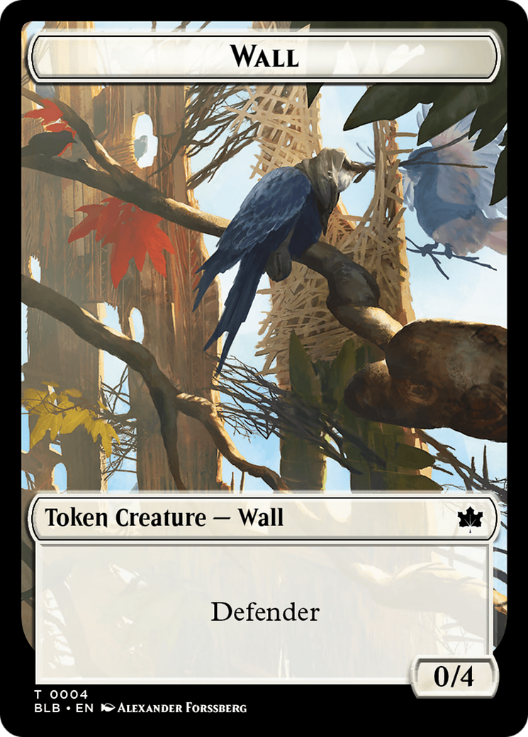 Wall Token [Bloomburrow Tokens] MTG Single Magic: The Gathering    | Red Claw Gaming