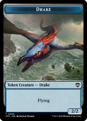 Drake // Soldier (0026) Double-Sided Token [Outlaws of Thunder Junction Commander Tokens] MTG Single Magic: The Gathering    | Red Claw Gaming