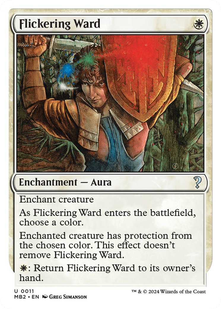 Flickering Ward (White Border) [Mystery Booster 2] MTG Single Magic: The Gathering    | Red Claw Gaming