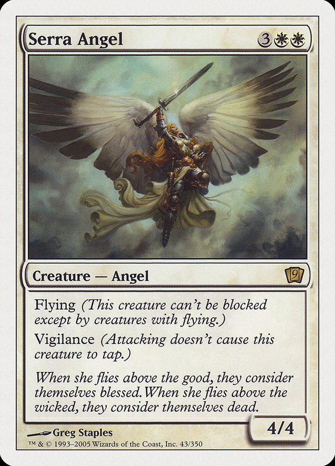 Serra Angel (9th Edition) [Oversize Cards] MTG Single Magic: The Gathering    | Red Claw Gaming