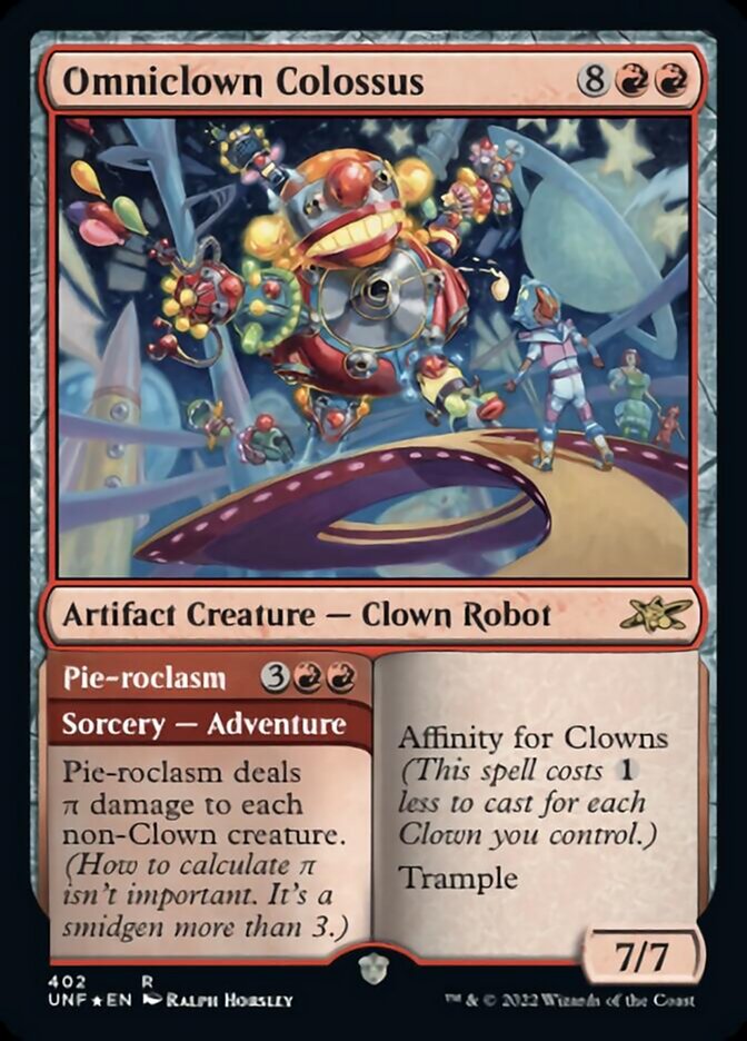 Omniclown Colossus // Pie-roclasm (Galaxy Foil) [Unfinity] MTG Single Magic: The Gathering    | Red Claw Gaming