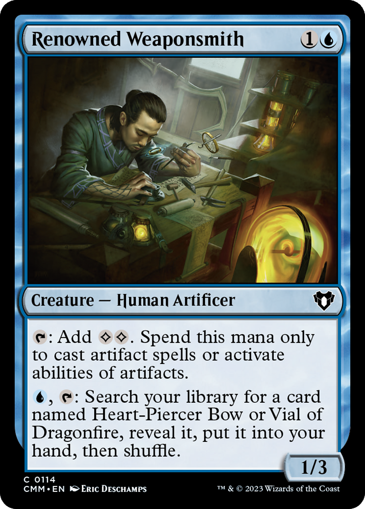 Renowned Weaponsmith [Commander Masters] MTG Single Magic: The Gathering    | Red Claw Gaming