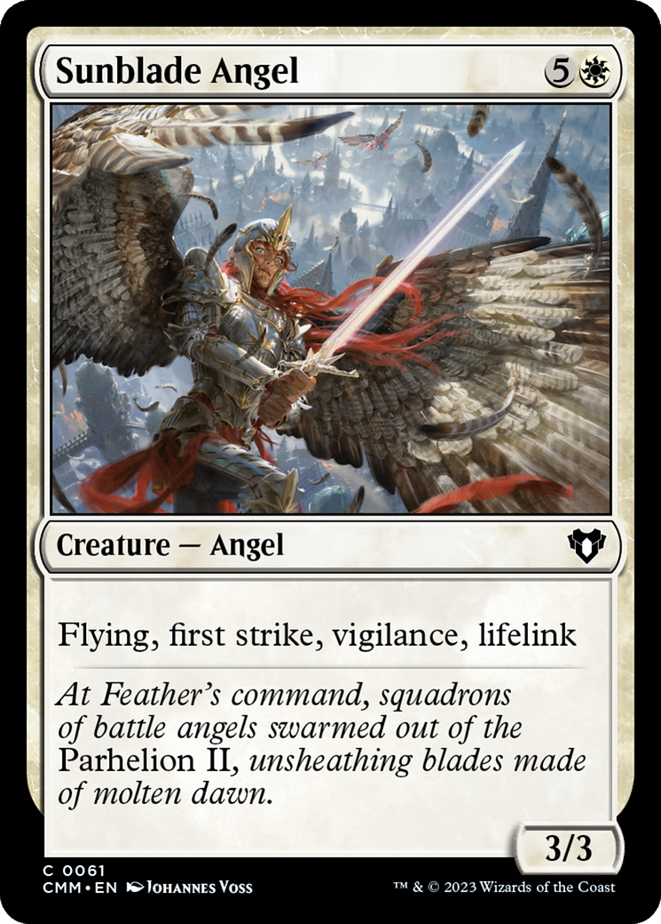 Sunblade Angel [Commander Masters] MTG Single Magic: The Gathering | Red Claw Gaming