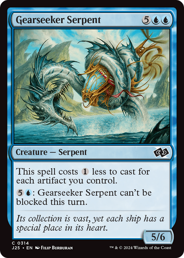 Gearseeker Serpent [Foundations Jumpstart] MTG Single Magic: The Gathering    | Red Claw Gaming