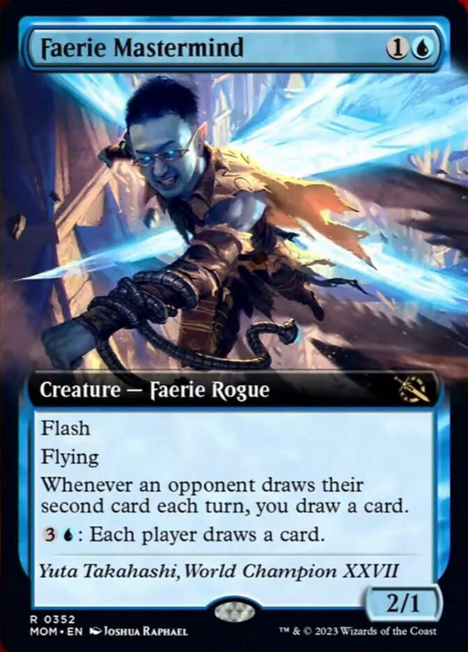 Faerie Mastermind (Extended Art) [March of the Machine] MTG Single Magic: The Gathering    | Red Claw Gaming