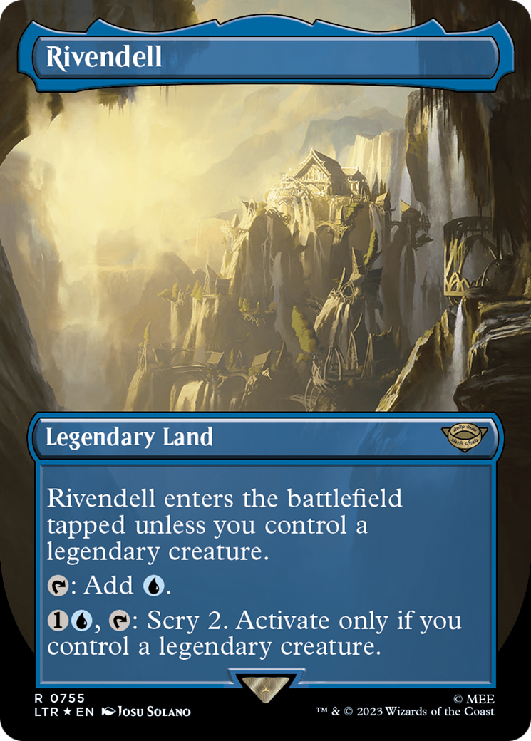 Rivendell (Borderless) (Surge Foil) [The Lord of the Rings: Tales of Middle-Earth] MTG Single Magic: The Gathering    | Red Claw Gaming