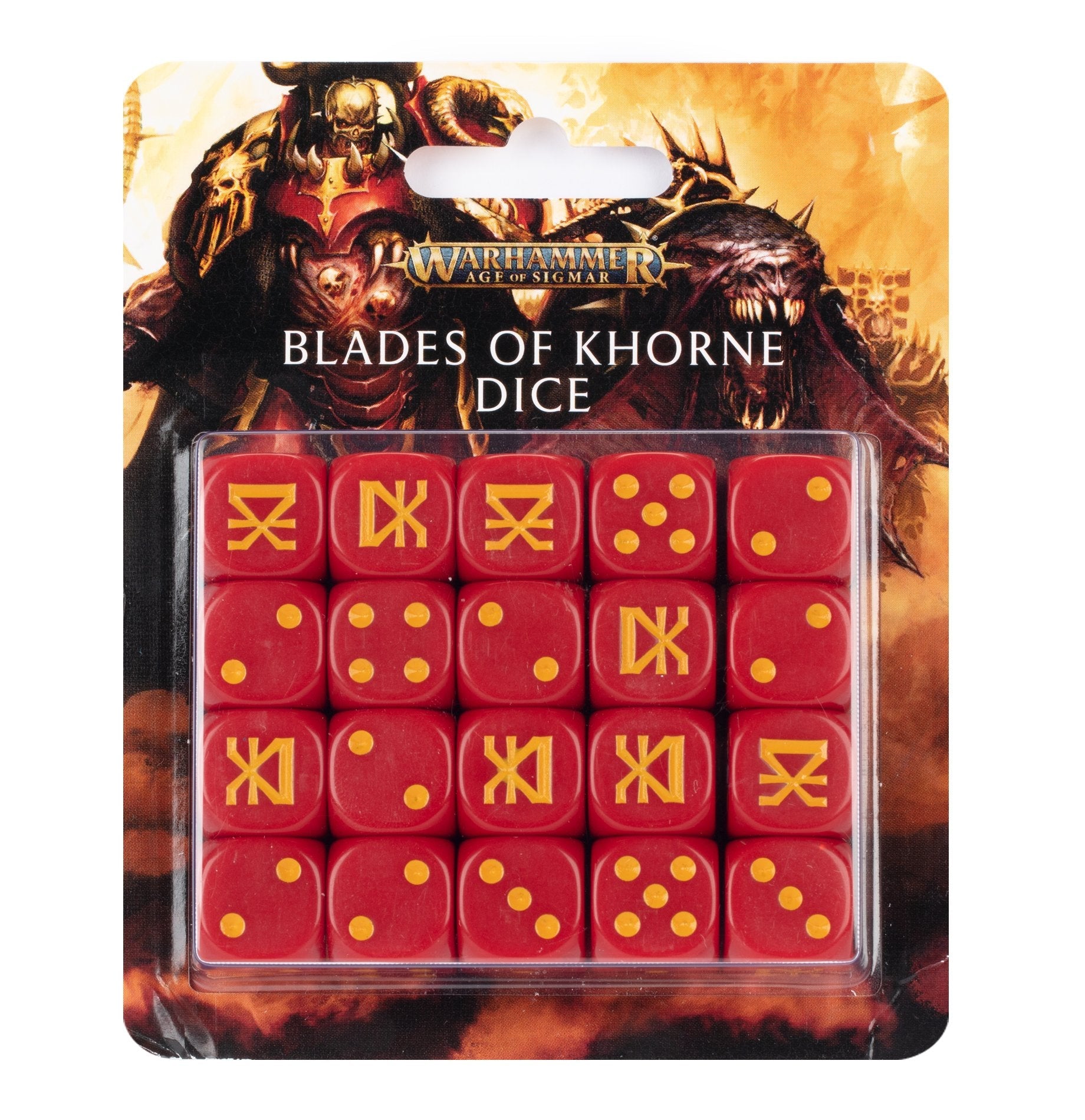 AGE OF SIGMAR: BLADES OF KHORNE DICE SET Chaos Games Workshop    | Red Claw Gaming