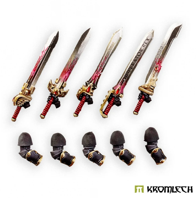 SERAPHIM KNIGHTS CRIMSON SWORDS - RIGHT Miniature Red Claw Gaming    | Red Claw Gaming