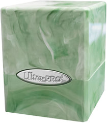 ULTRA PRO D-BOX SATIN CUBE Deck Box Ultimate Guard Green and White   | Red Claw Gaming