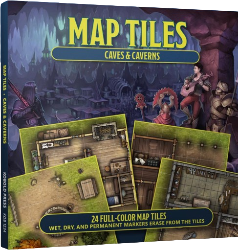 MAP TILES: CAVES AND CAVERNS Rule Book Kobold Press    | Red Claw Gaming