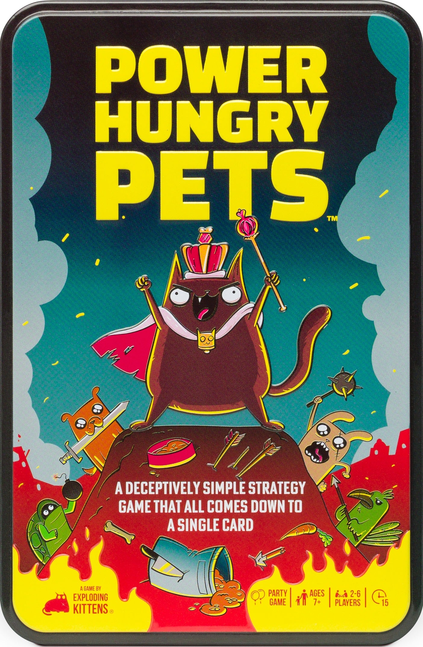 POWER HUNGRY PETS TIN EDITION Board Game Exploding Kittens    | Red Claw Gaming