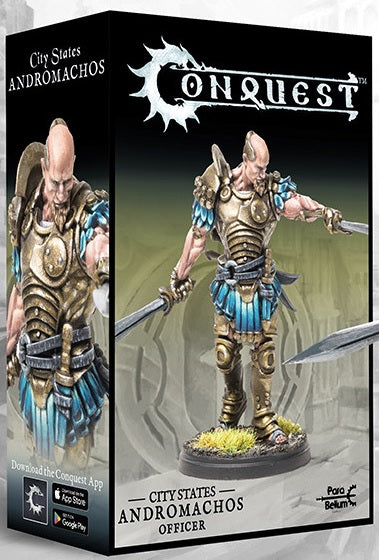 CONQUEST: CITY STATES ANDROMARCHOS (OFFICER) Miniatures Universal DIstribution    | Red Claw Gaming