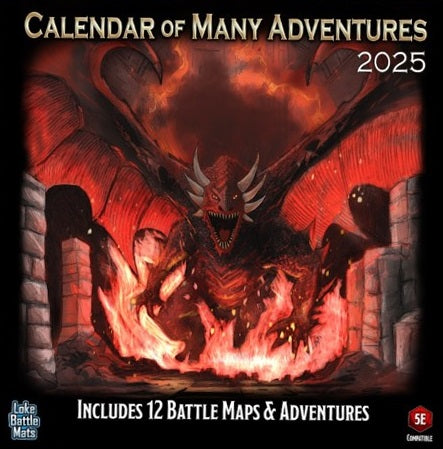 CALENDAR OF MANY ADVENTURES 2025 Role Playing Universal DIstribution    | Red Claw Gaming