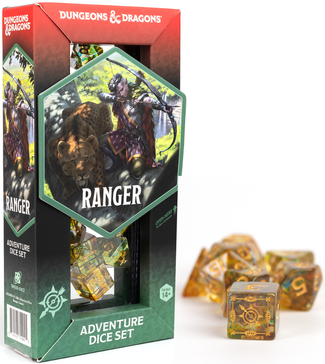 D&D ADVENTURE DICE RANGER: GREEN / MULTI Dice Cup Sirius Dice | Red Claw Gaming