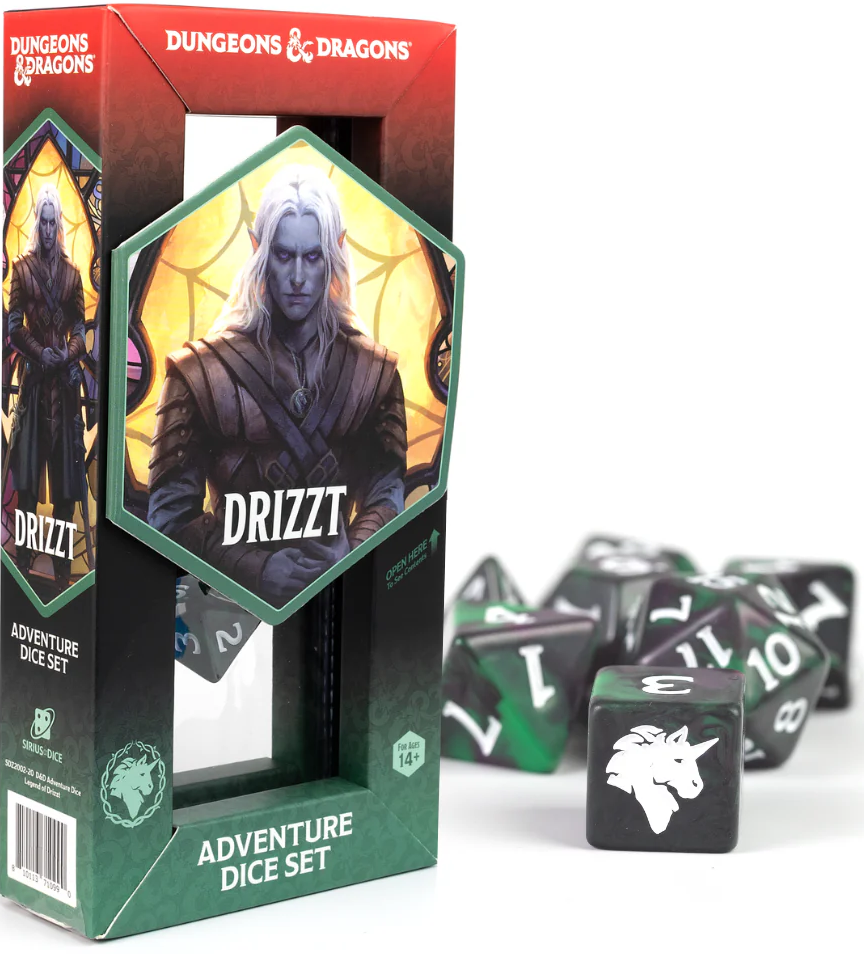 D&D ADVENTURE DICE LEGEND OF DRIZZT Dice Cup Sirius Dice | Red Claw Gaming