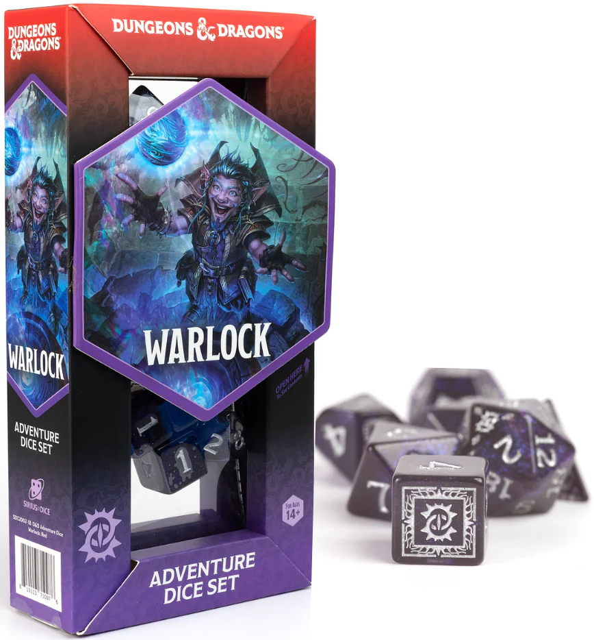 D&D ADVENTURE DICE WARLOCK: PURPLE Dice Cup Sirius Dice | Red Claw Gaming