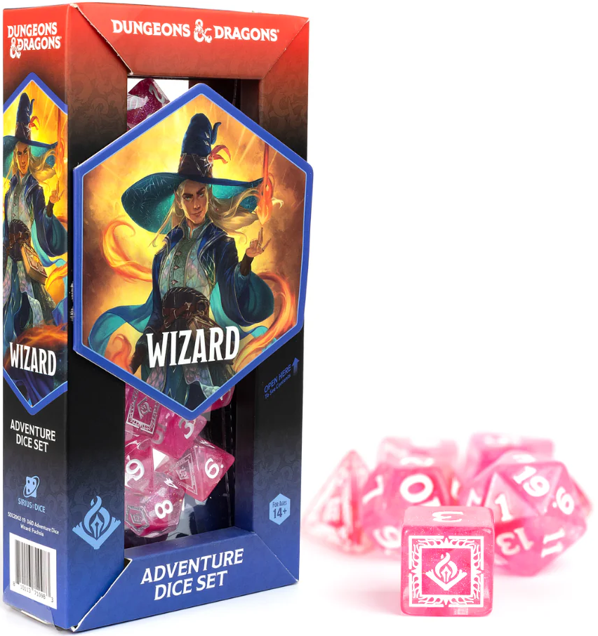 D&D ADVENTURE DICE WIZARD: FUCHSIA Dice Cup Sirius Dice | Red Claw Gaming