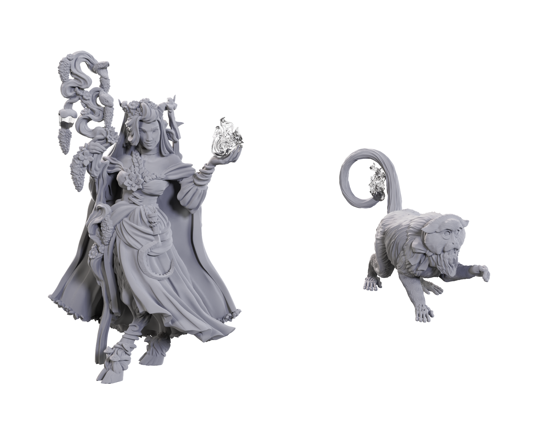 CRITICAL ROLL UNPAINTED MINIS Fearne Calloway and Mister Minatures Wizkids Games    | Red Claw Gaming