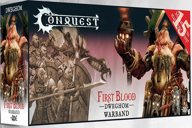 CONQUEST: DWEGHOM - FIRST BLOOD WARBAND Miniatures Universal DIstribution    | Red Claw Gaming