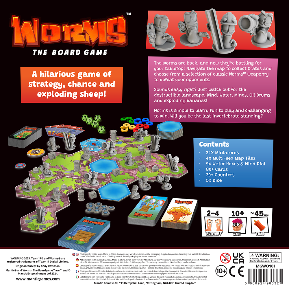 WORMS THE BOARD GAME Board Game Mantic Games    | Red Claw Gaming