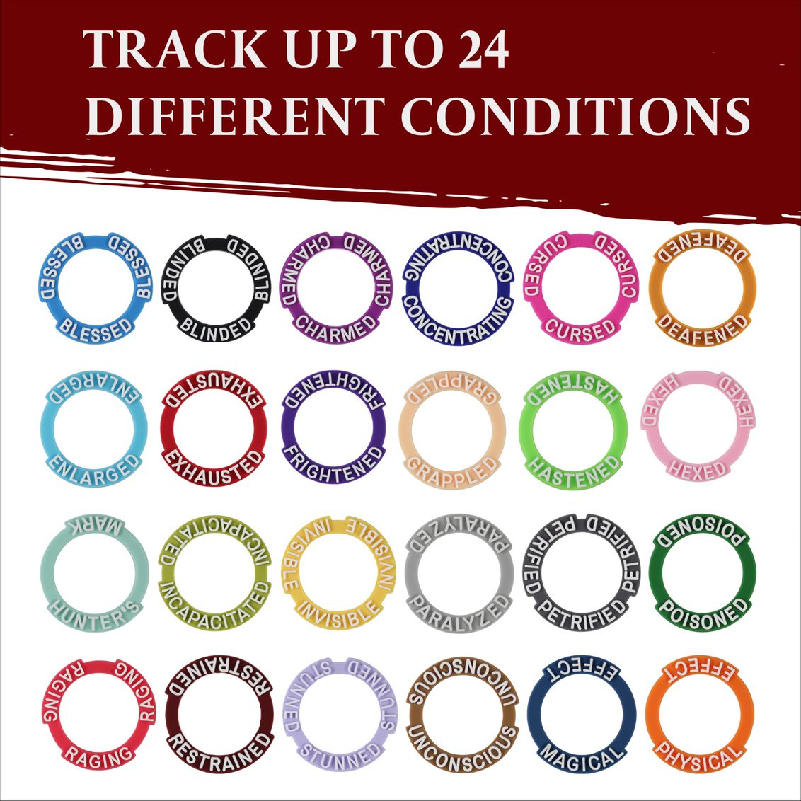 RPG CONDITION RINGS/MARKERS SET 96CT D&D Accessory Lynx    | Red Claw Gaming