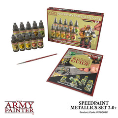 WARPAINTS: SPEEDPAINT METALLICS SET 2.0 - 10 COLOUR Warpaint Set Army Painter    | Red Claw Gaming