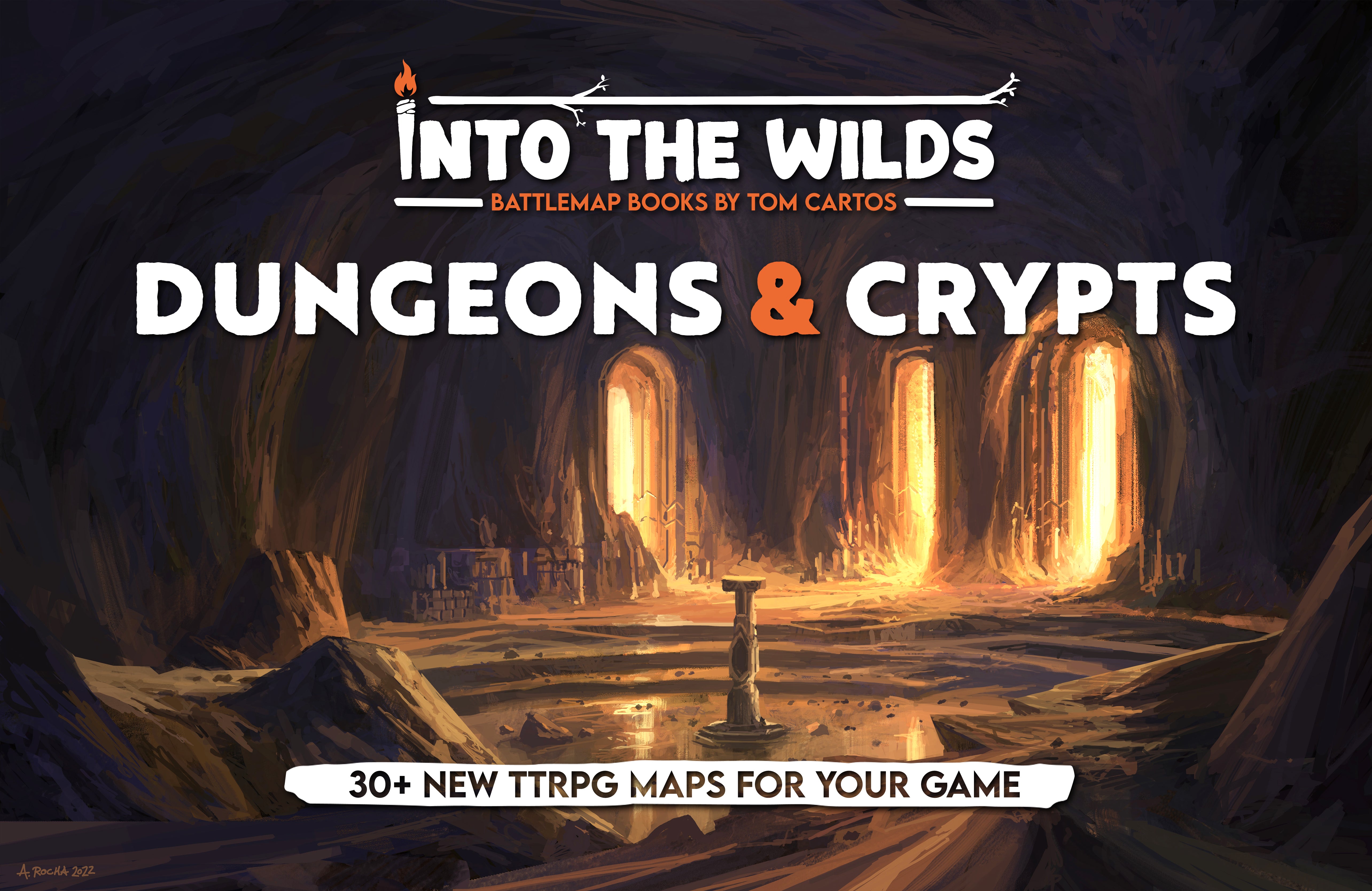 INTO THE WILDS BATTLEMAP BOOKS: DUNGEONS AND CRYPTS Role Playing Universal DIstribution | Red Claw Gaming