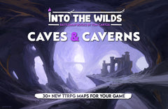 INTO THE WILDS BATTLEMAP BOOKS: CAVES AND CAVERNS Role Playing Universal DIstribution | Red Claw Gaming