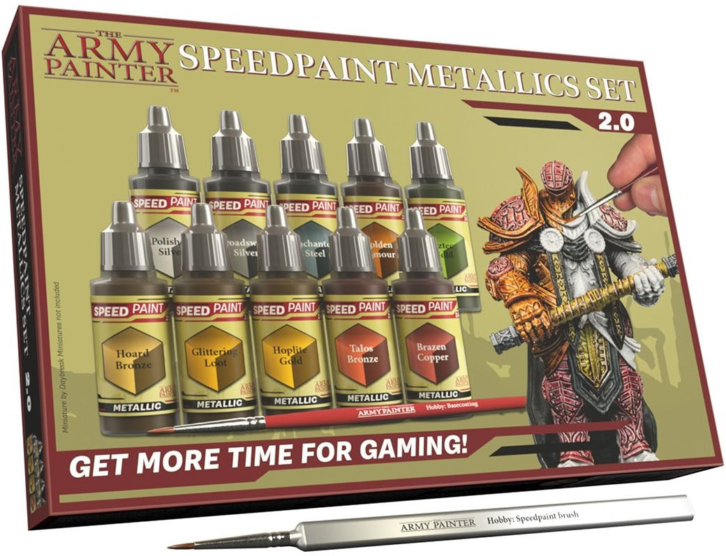 WARPAINTS: SPEEDPAINT METALLICS SET 2.0 - 10 COLOUR Warpaint Set Army Painter    | Red Claw Gaming