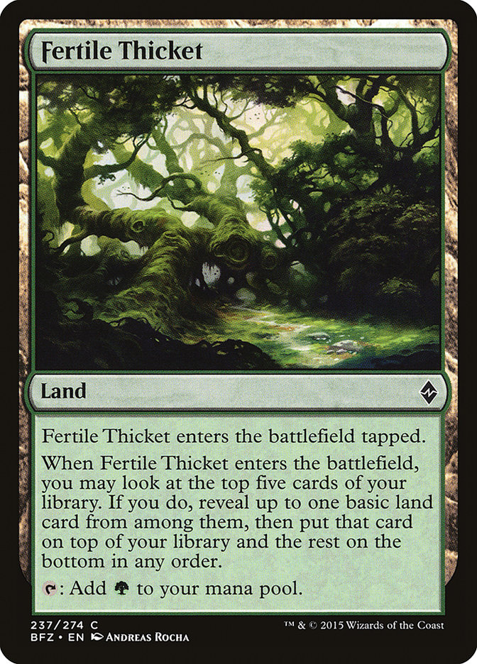 Fertile Thicket [Battle for Zendikar] MTG Single Magic: The Gathering    | Red Claw Gaming