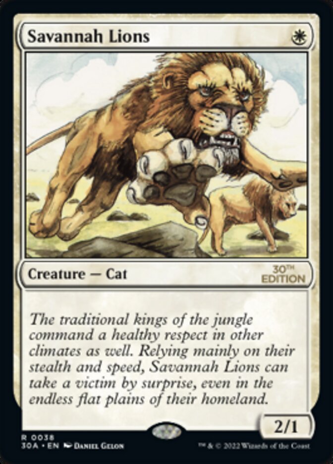 Savannah Lions [30th Anniversary Edition] MTG Single Magic: The Gathering    | Red Claw Gaming