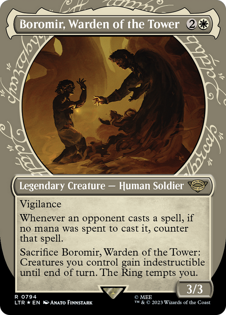 Boromir, Warden of the Tower (Showcase) (Surge Foil) [The Lord of the Rings: Tales of Middle-Earth] MTG Single Magic: The Gathering    | Red Claw Gaming